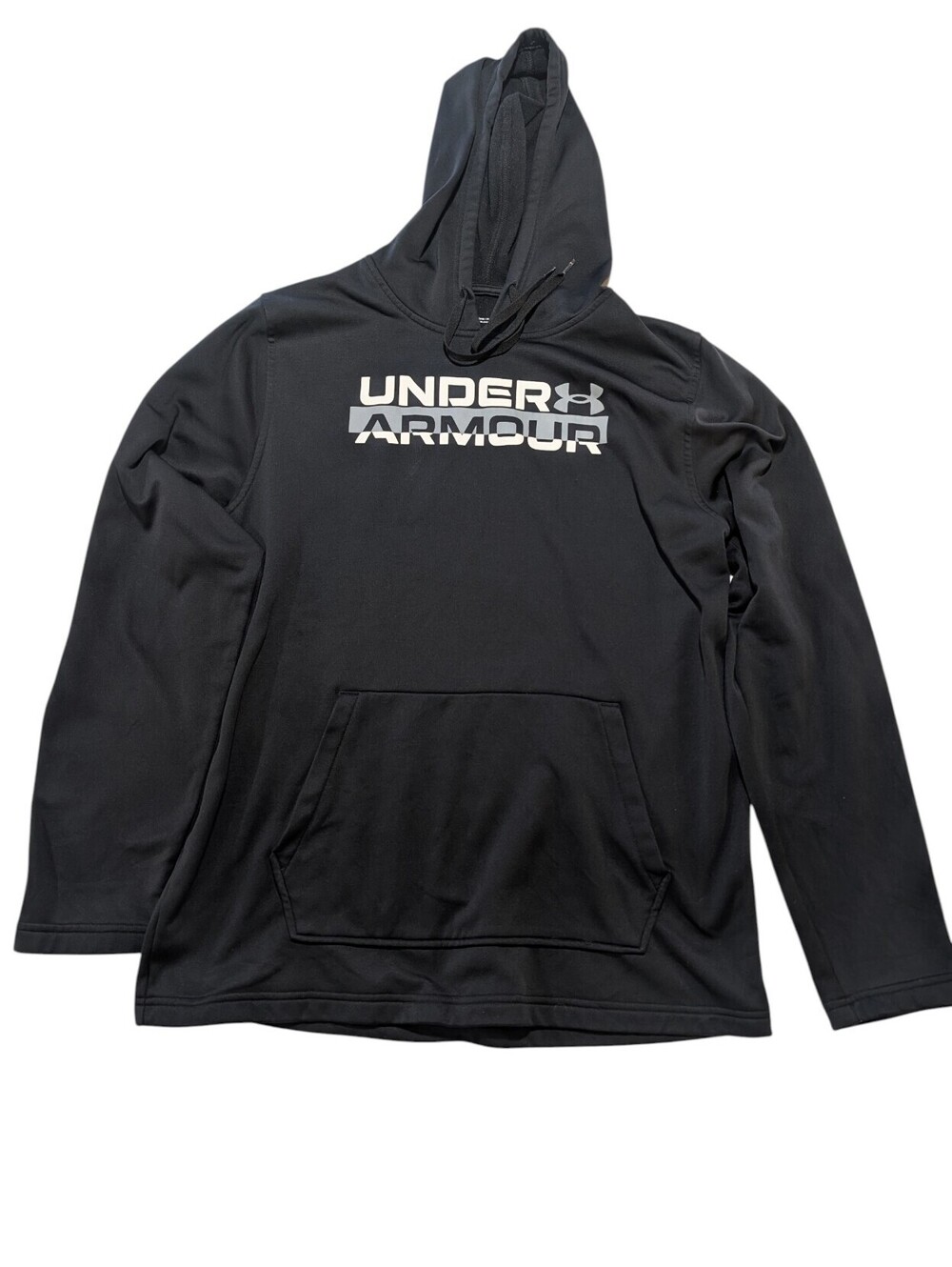 Under Armour Black Fleece Hoodie Kangaroo Pocket Men's Size L Large 22x26 NWOT